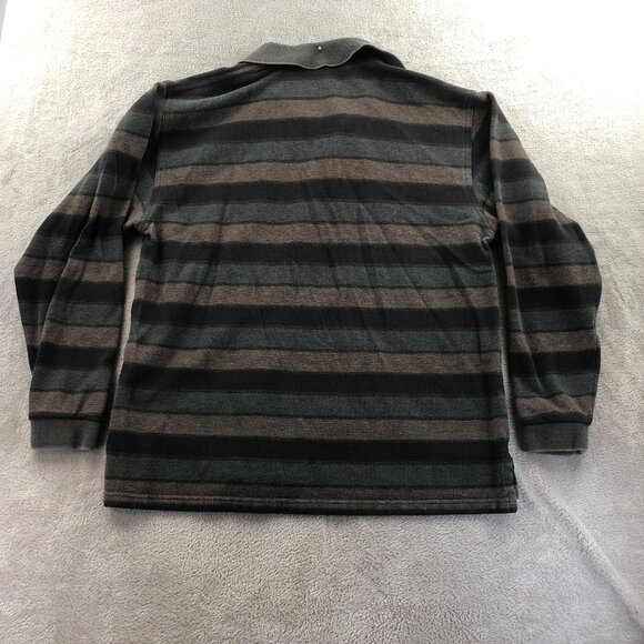 Ashworth Harry Logan Mens Rugby Polo Shirt Medium Striped Long Sleeve Casual - Picture 6 of 6